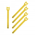 5 x Organizador de Cabos e Fios de Velcro - Fita 150x10mm - Amarelo - **EM ESTOQUE**