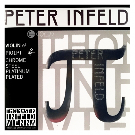 Corde Per Violino Thomastik Peter Infeld Medio E - Acciaio Placcato Platino, Set Completo